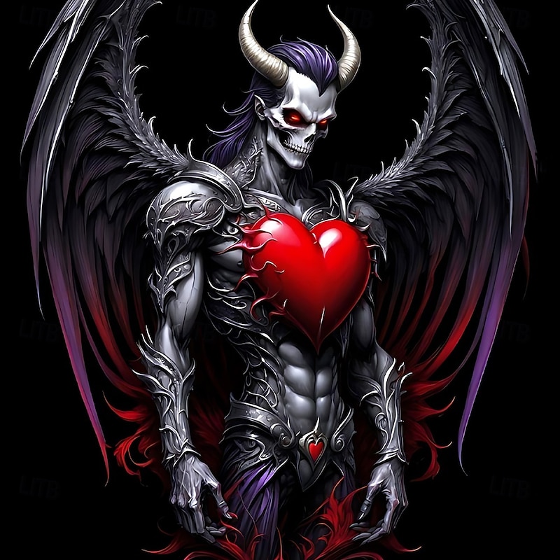 Halloween Men's Heart Glow in the Dark Demon Shirt Button Up Shirt Long Sleeve Dark Punk Gothic Style Outdoor Holiday Summer Spring Turndown 3D Print Collared Shirts Red Purple3