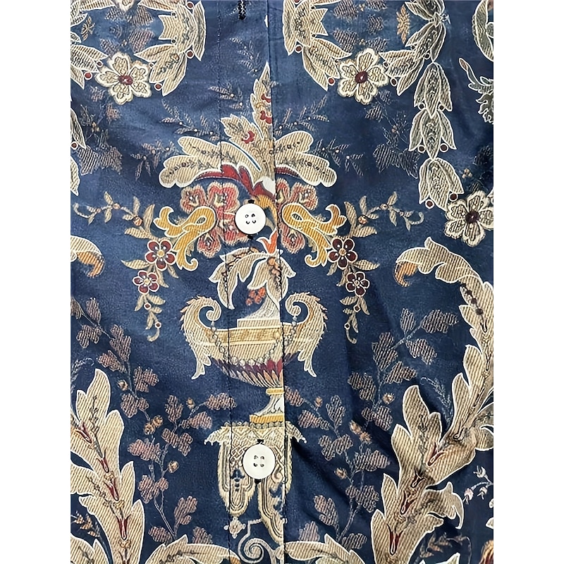 Women's Shirt Dressy Tops Formal Work Shirt Graphic Paisley Elegant Stylish Modern Long Sleeve Collar Regular Tops Work Party Evening Wear Daily Blue Fall Winter Spring, Fall, Winter, Summer3