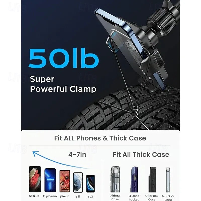 Air Vent Car Phone Mount Holder Universal Adjustable Dashboard Clip On Mobile Stand Vehicle Car Interior Navigation Secure Grip Smartphone Accessory Easy Installation2