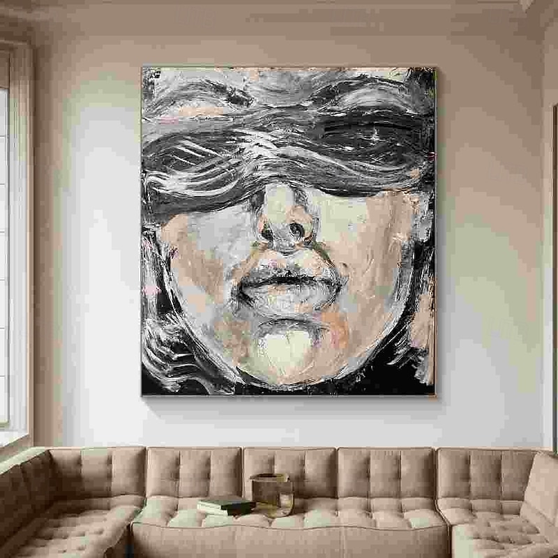 Hand Painted Wall Art Original Portrait Woman Oil Painting On Canvas Custom Vintage Female Painting Living Room Wall Decor Modern Wall Art Home Decoration Decor ready to hang or canvas3