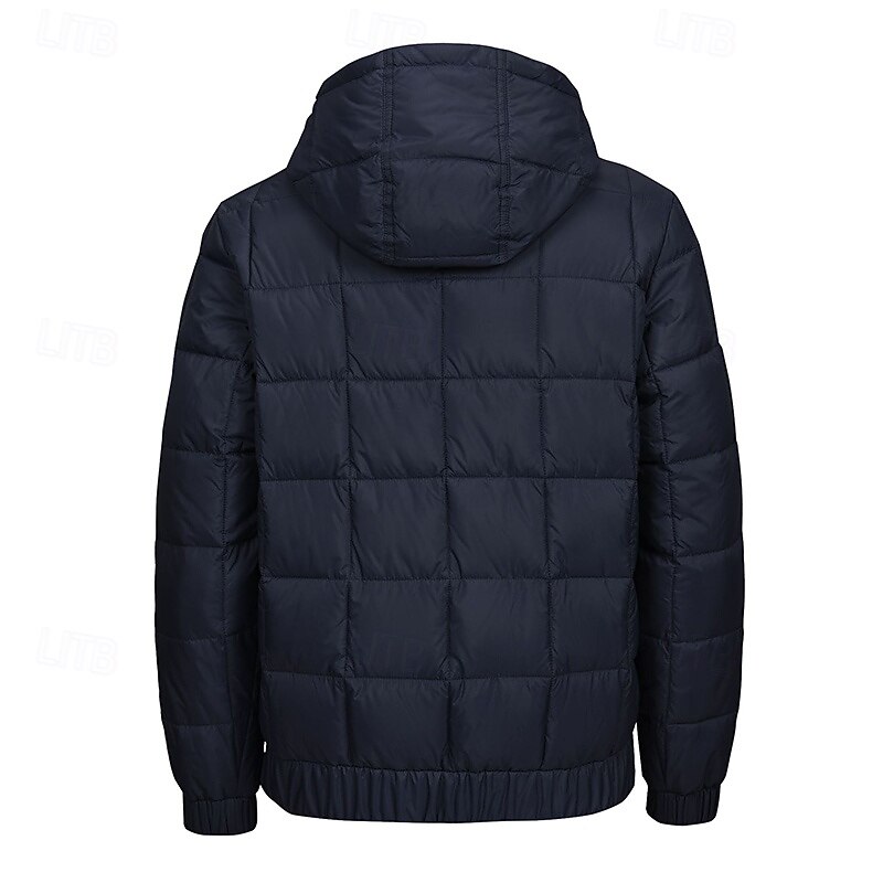 Men's Hiking Jacket Puffer Jacket Thermal Jacket Outdoor Thermal Waterproof Hiking Outfits Hiking Clothes Winter Autumn / Fall Top Camping / Hiking / Caving Running Solid Color Black Blue Green3