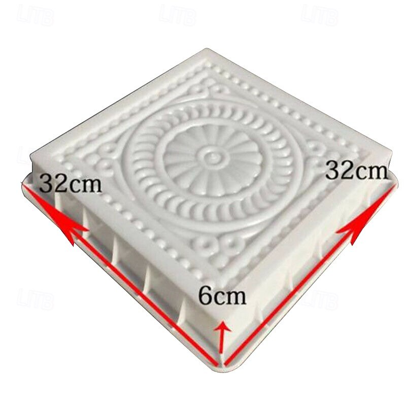 DIY Stepping Stones Mold - Square Paving Mold, Plastic Concrete Cement Mold - Garden Landscape Brick Pedal Making Tools3