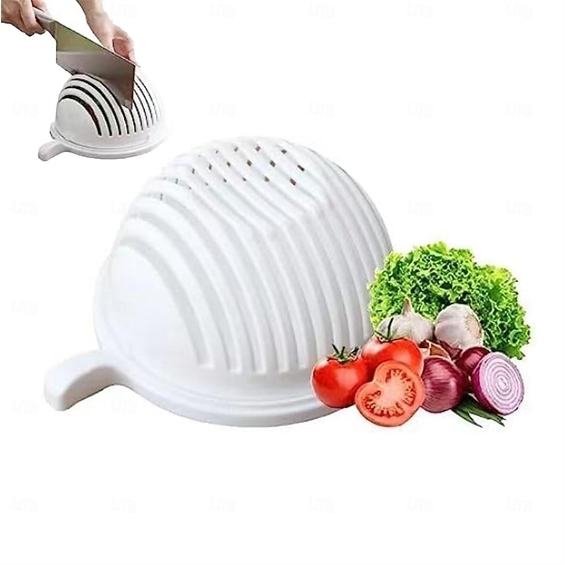 5 in 1 Snap Salad Cutter Bowl, 60 Second Salad, Salad Cutter Bowl and Chopper In One Fruit Vegetable Chopper, Safe and Non-Toxic kitchen Accessories