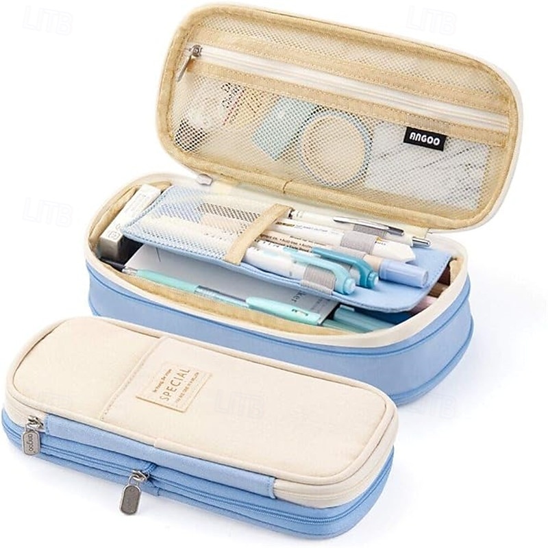 Big Capacity Pencil Pen Case Office College School Large Storage High Capacity Bag Pouch Holder Box