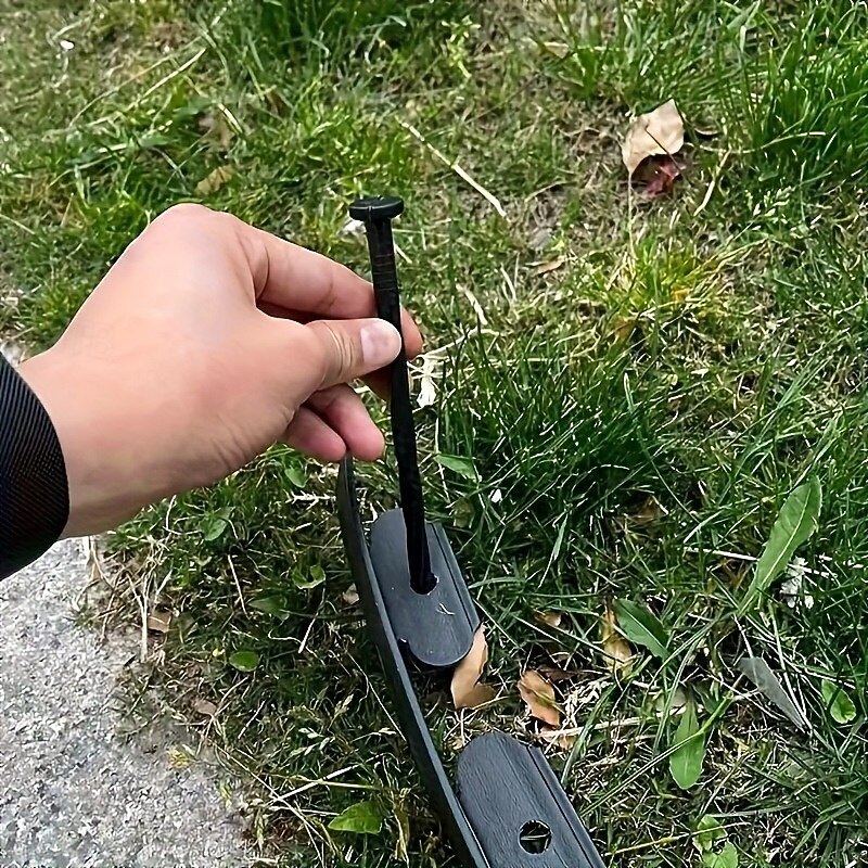 Easy Install Black PE Plastic Garden Edging Kit with Stakes - Durable Lawn Border for Landscape & Grass Separation4