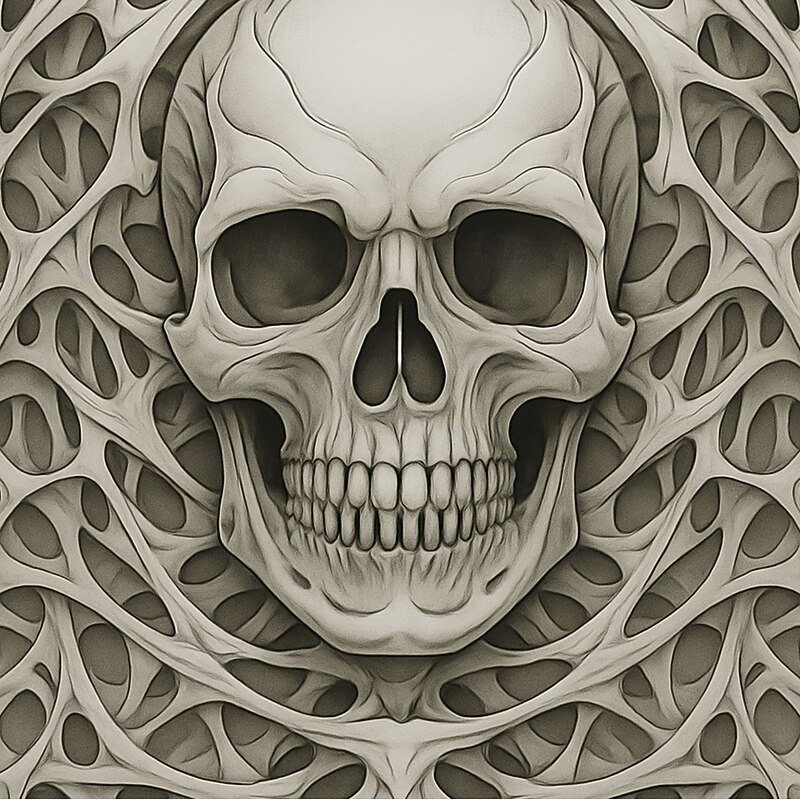 Men's Skull Hoodies Exaggerated Cool Long Sleeve Hooded Holiday Streetwear White Blue Drawstring 3D Print Fall Winter Designer2