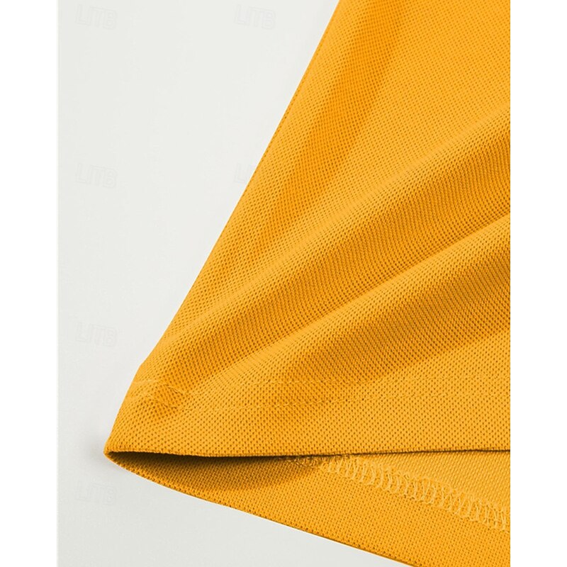 Men's Golf Shirt Golf Polos Shirts Work Casual Lapel Long Sleeve Basic Modern Color Block Pocket Buttons Spring Fall Regular Fit Black Pink Orange Green Golf Shirt4