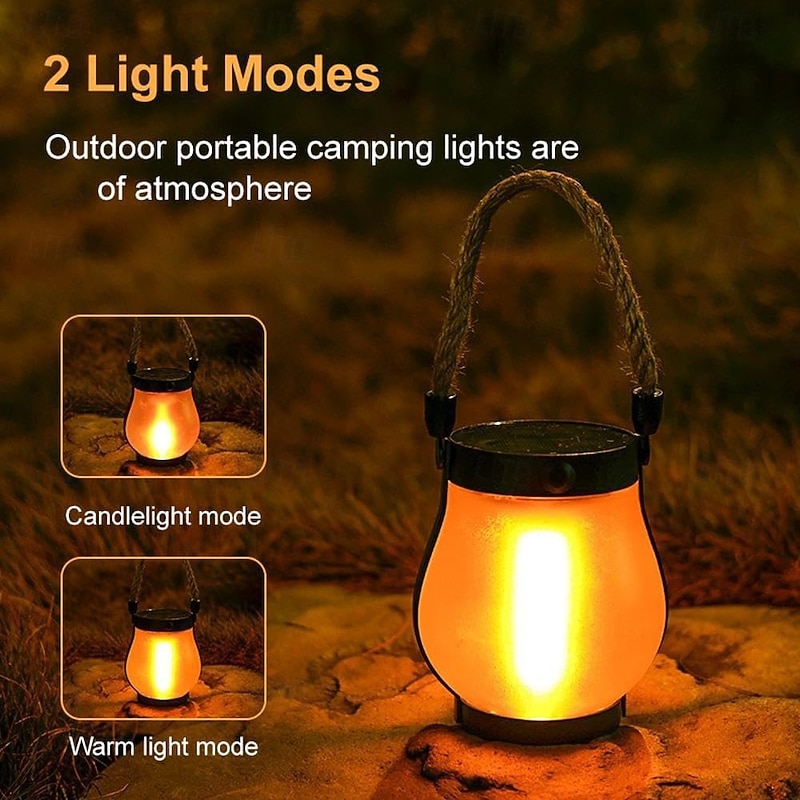Flickering Flame Solar Lanterns, Dancing Flame Solar Lantern Outdoor Lights, Automatic Light Sensor, Waterproof Hanging Lantern for Pathway Yard Patio Porch Garden Decor2