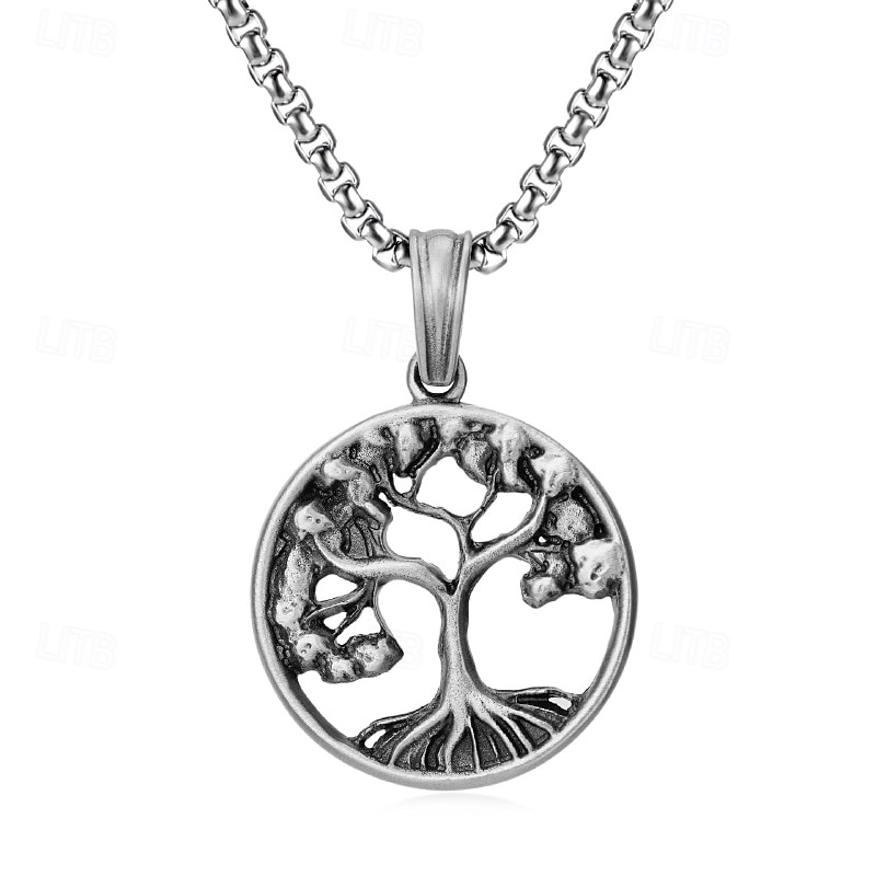 1PC Necklace For Women's Silver Street Daily Silver Retro Tree of Life