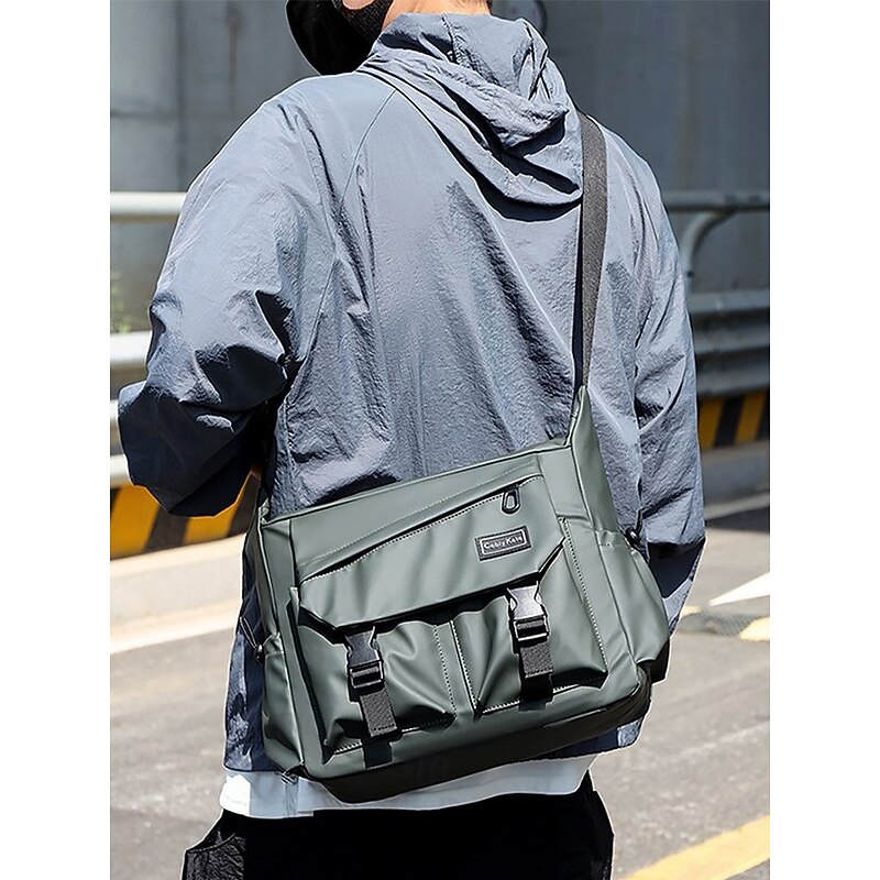Men's Waterproof Crossbody Messenger Bag - Large Capacity Crossbody Bag with Multiple Pockets, Durable Outdoor Work and Travel Shoulder Bag for Daily Commuting2