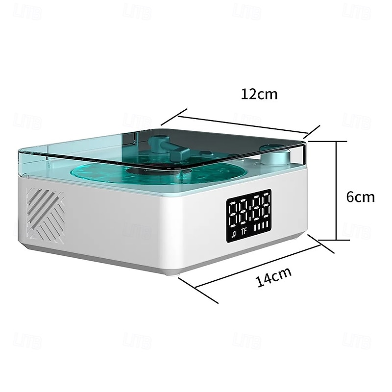 Vinyl Player Bluetooth Speaker  Portable Vintage Vinyl Speaker with Adjustable Light and Time for Bedroom Party3