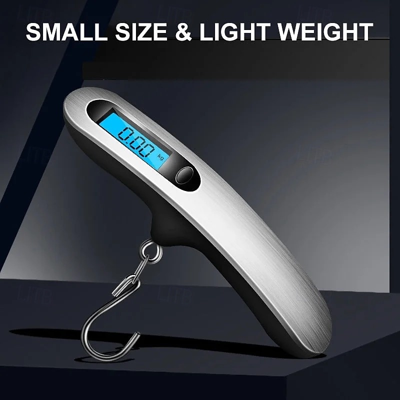 Portable Electronic Hook Scale Mini Handheld Digital Luggage Scale with Hook Lightweight Spring Weighing Tool for Travel Vegetables Market Portable Hanging Weight Measuring Device3