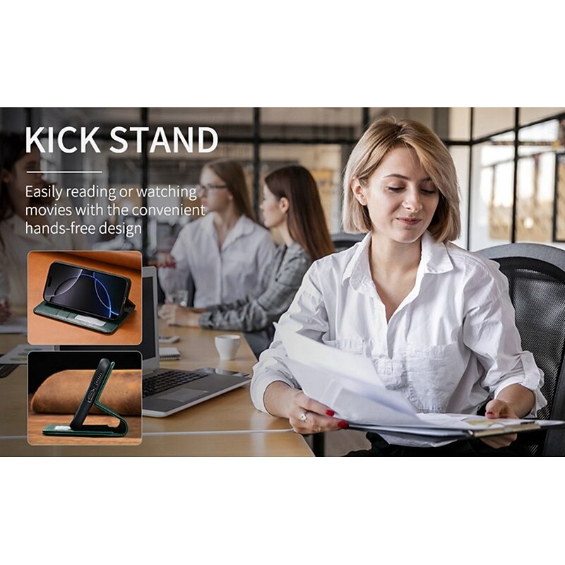 Phone Case For iPhone 17 Pro Max 17 Air 16 15 14 Pro Max Plus 16e 13 Pro Max Back Cover with Wrist Strap Kickstand Card Slot Retro TPU PU Leather4