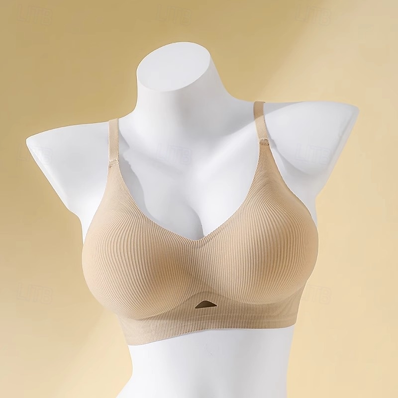 Women's Sexy Lingerie Bra HoleNightwearNylon POLY Daily Wear Date Solid Colored Black Khaki Beige Gray Spring & Summer3
