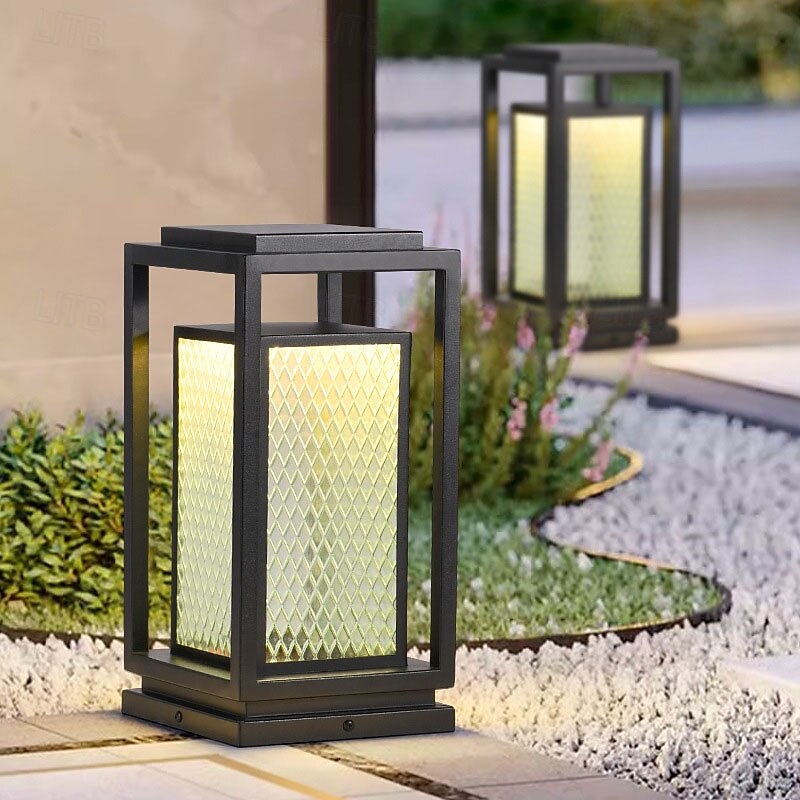 Outdoor LED Solor Path Lights 60cm Acrylic Metal Light, Modern Design Garden Lamp, IP65 Weatherproof, Garden Floor Lamp4