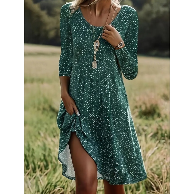 Women's Mini Dress T Shirt Dress Tee Dress Sundress A Line Dress Casual Boho Daily Holiday Date Regular Fit Floral Graphic Long Sleeve Crew Neck Light Green Pink Wine Red Summer Spring Fall Winter