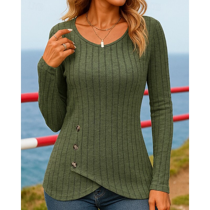 Women's Pullover Sweatshirt Casual Tops Long Sleeve Top Athleisure Fall Solid Colored Fashion Outdoor Travel Sportswear Activewear Black Pink Green3