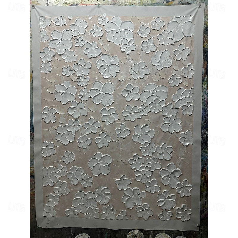 Mintura Handmade 3D Textured Flower Oil Paintings On Canvas Wall Art Decoration Modern Abstract Picture For Home Decor Rolled Frameless Unstretched Painting3