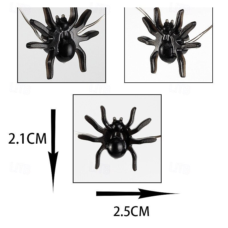 Halloween Spider String Lights 2m 20LED 5m 50LED Purple Spider Lights Battery Operated Halloween Decor Lights 3D Spider String Lights for Halloween Home Staircases Garden Porch Decoration3