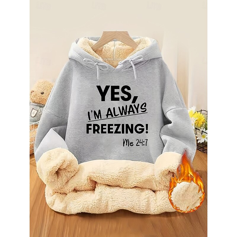 Women's Hoodies Graphic Letter Casual Long Sleeve Hooded Regular Tops Street Dailywear Print Black Pink Red Green Light Grey Fall Winter4