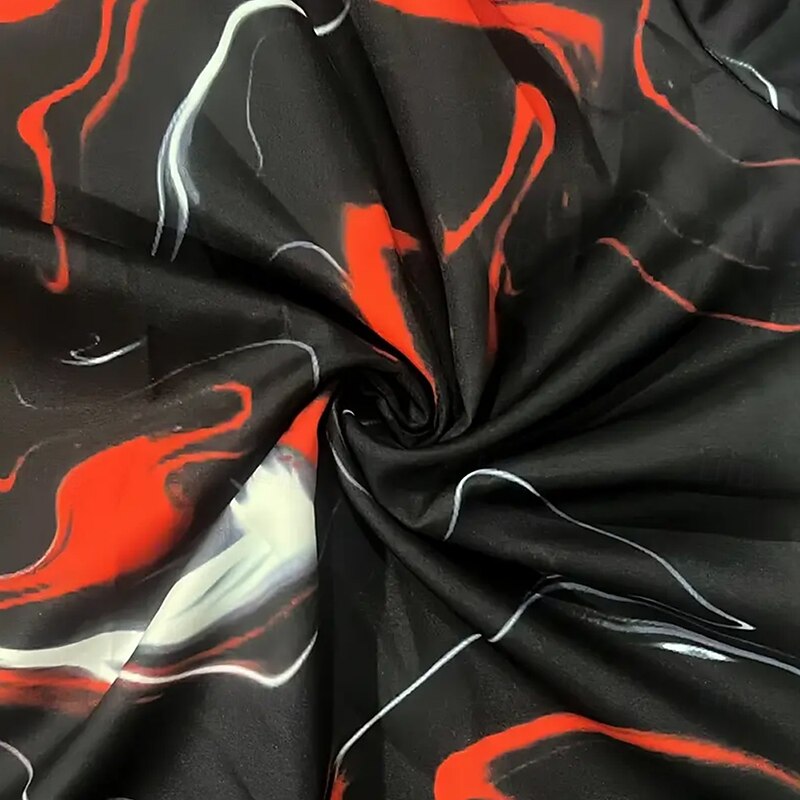 Men's Marble Abstract Art Shirt Button Up Shirt Casual Dress Shirt Long Sleeve Fashion Casual Vacation Daily Streetwear Summer Spring Turndown 3D Print Collared Shirts Yellow Red3