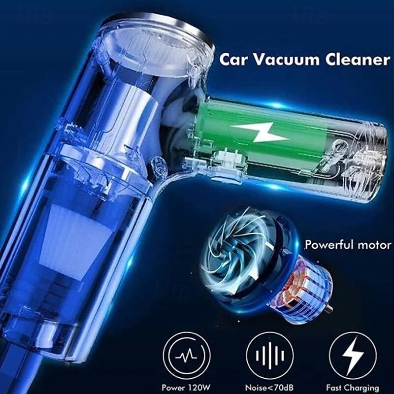 Mini Handheld Cordless Vacuum Cleaner 3 in 1 High Suction Car Vacuum Blower Small Wireless Portable Dust Remover for Auto Interior Cleaning and Home Use4