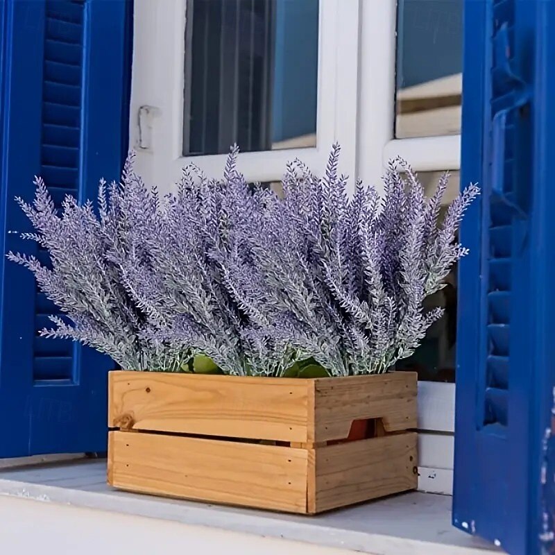 10 Bundles Purple Artificial Lavender Flowers – Faux Plants for Home Decor, Garden, Christmas, Wedding Decorations, Vase Accessories, Indoor Use2