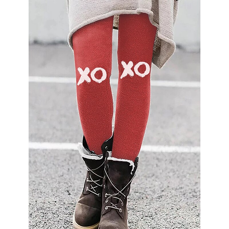 Women's Leggings Vacation Vintage Ethnic Style Ankle-Length High Waist Graphic Animal Cat 3D Print Quick Dry Breathability Soft Stretchy Outdoor Home Causal Black White Red Green Fall Winter Regular4