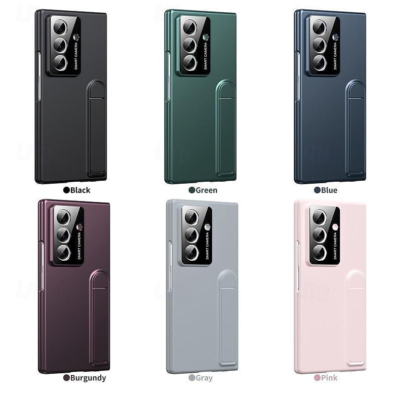 Phone Case For Samsung Galaxy Z Fold 7 Z Fold 6 Z Fold 5 Z Fold 4 Back Cover with Screen Protector Kickstand Shockproof Retro