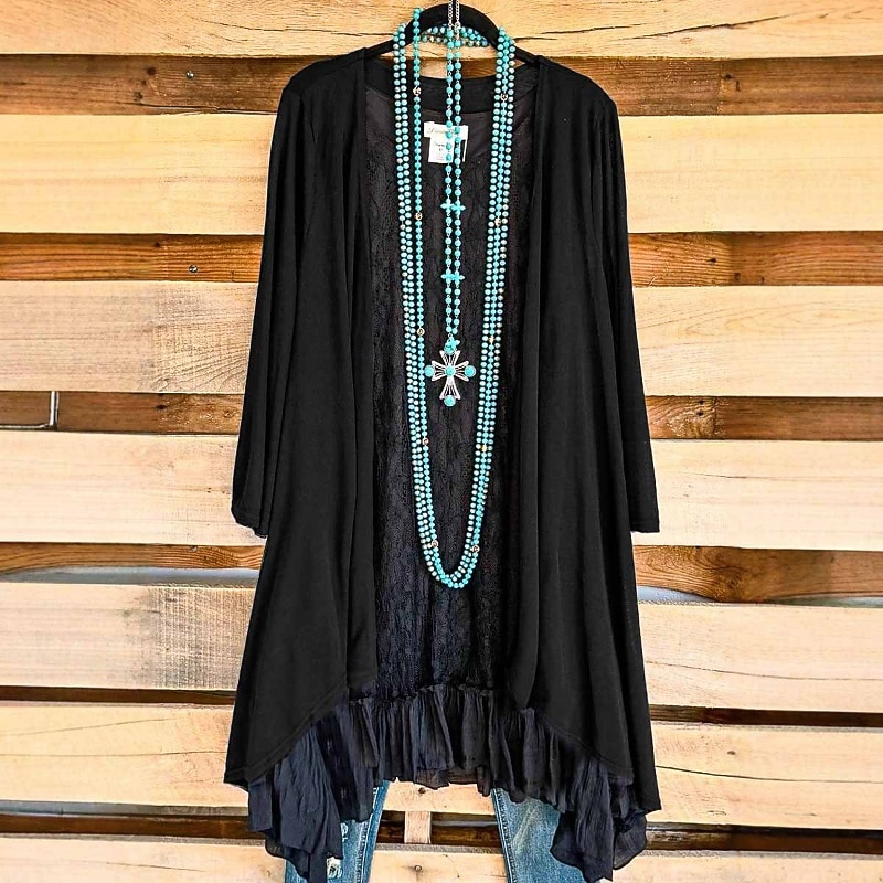 Women's Casual Jacket Comfortable Irregular Hem Casual Plain Going out Weekend Cardigan Regular V Neck Regular Fit Long Sleeve Outerwear Black White Dark Blue Fall3