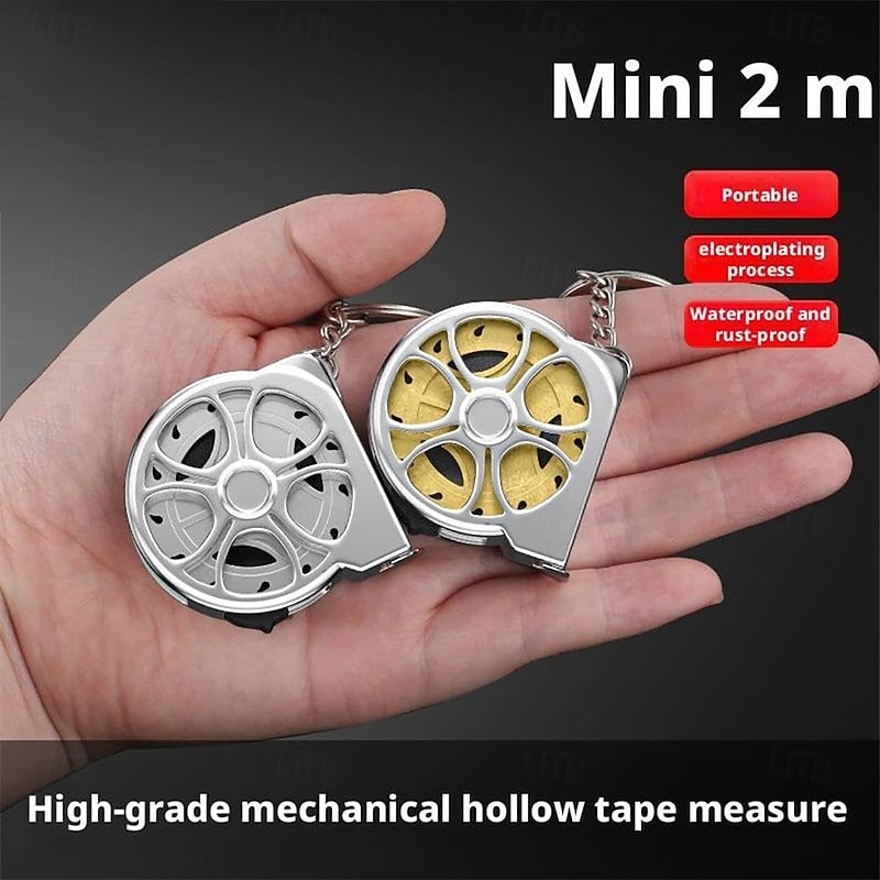 Mini Tape Measure Stainless Steel 2M/6FT Portable Retractable Keychain Tape Measurement for Household Agricultural Industrial Woodworking2
