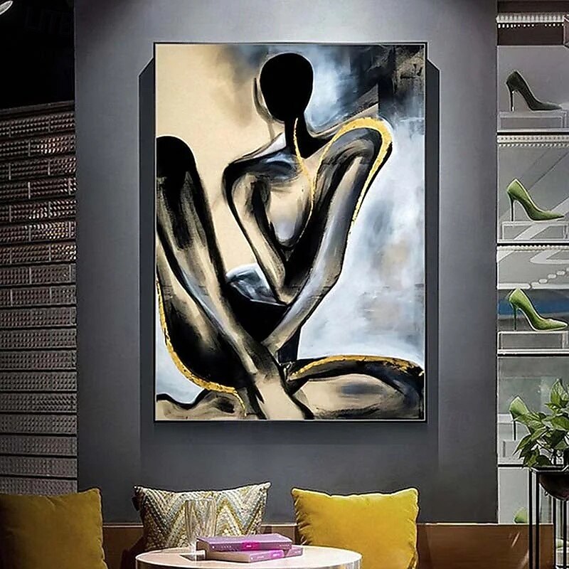 Canvas wall Art Abstract Painting of A Woman for The Wall Posters and Prints Modern Wall Art for The Living Room Home Decor3