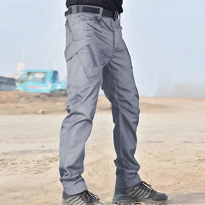 Men's Cargo Pants Tactical Pants Trousers Hiking Pants Buttons Multi Pocket Plain Wearable Outdoor Daily Camping & Hiking Fashion Classic Black Green3