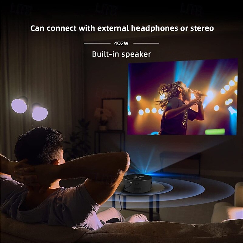Mini Portable Projector S1 Enjoy Home Theater Anywhere - Compatible with Smartphones Laptops HDMI USB and SD Cards4