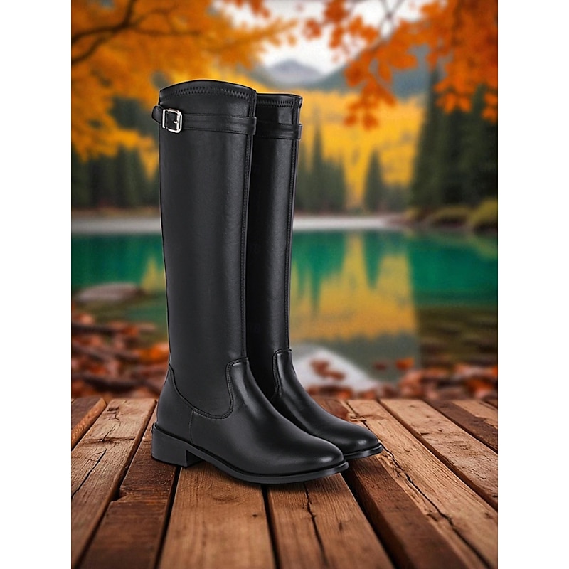 Women's Knee High Riding Boots - Urban Fashion Style Over the Knee Shoes for Ladies Streetwear and City Outfits