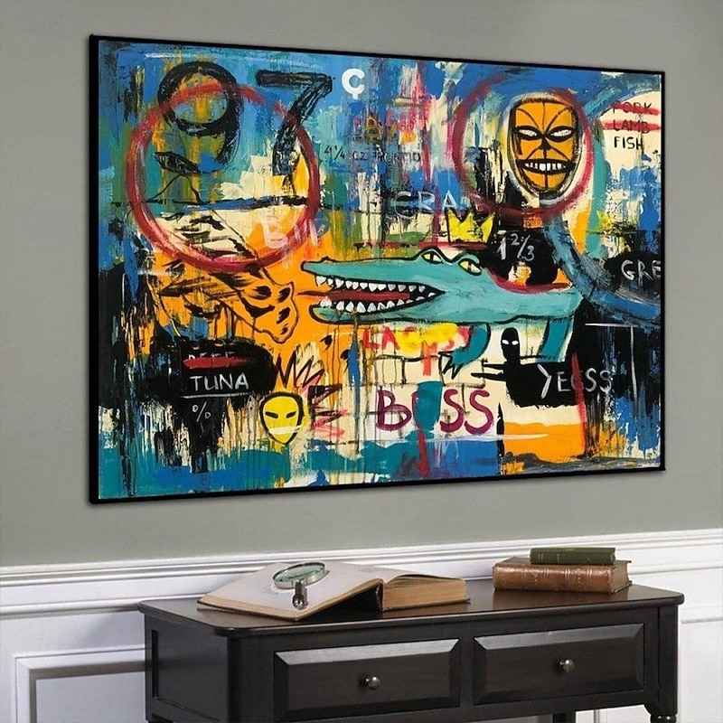 Handmade Oil Painting Canvas Wall Art Decoration Modern Street Art Graffiti Abstract for Home Decor Rolled Frameless Unstretched Painting