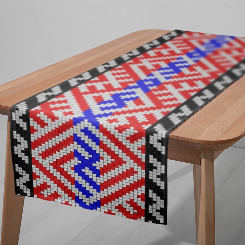 1pc Digital Printed Table Runner, Rectangular Table Decoration for Dining Room, Banquet, and Outdoor Use3