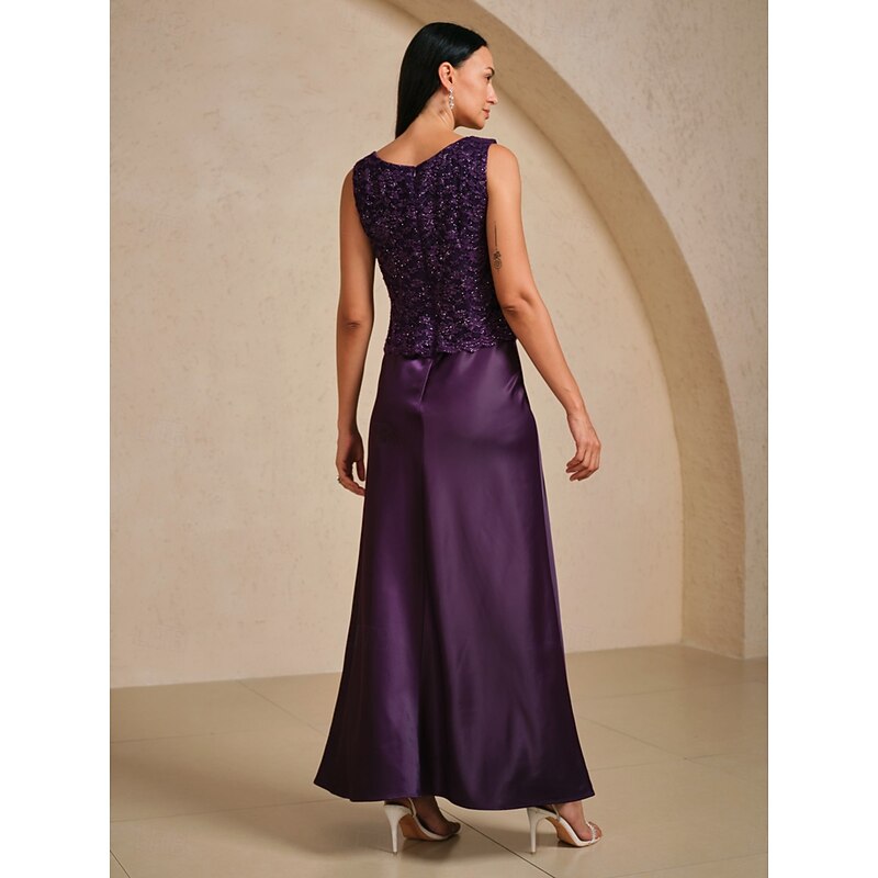 Women's Maxi Dress Sheath Dress Elegant Party Birthday Floral Sleeveless Crew Neck Eggplant Summer Spring Fall Winter2