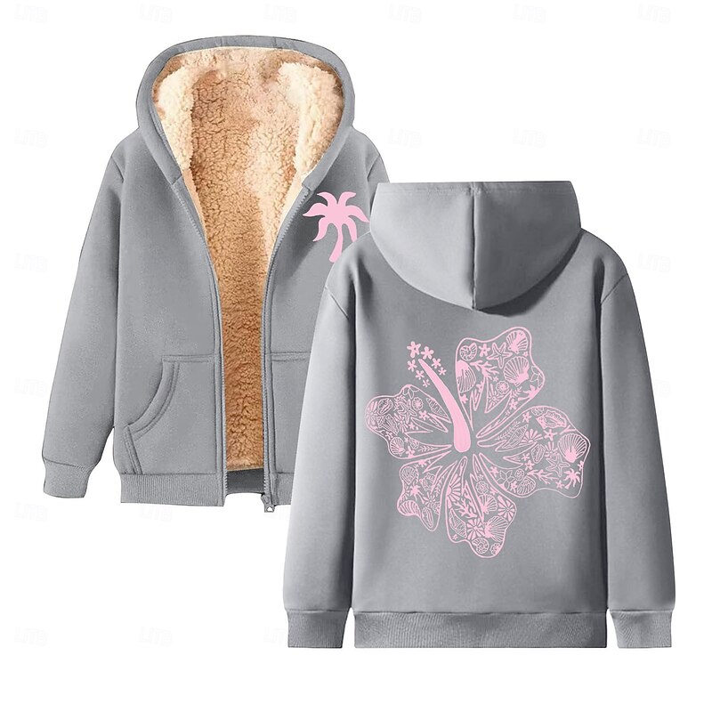 Men's Full Zip Hoodie Zip Up Hoodie Fleece Jacket Fleece Hoodie Black Wine Red Green Khaki Hooded Floral Graphic Plain Zipper Pocket Casual Daily Going out Polyester Streetwear Casual Fall & Winter3