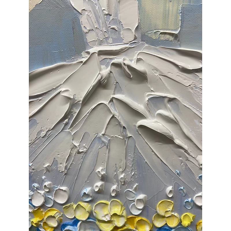 Heavy Texture Painting, Ballet Dancer Painting, Simple Acrylic Paintin2