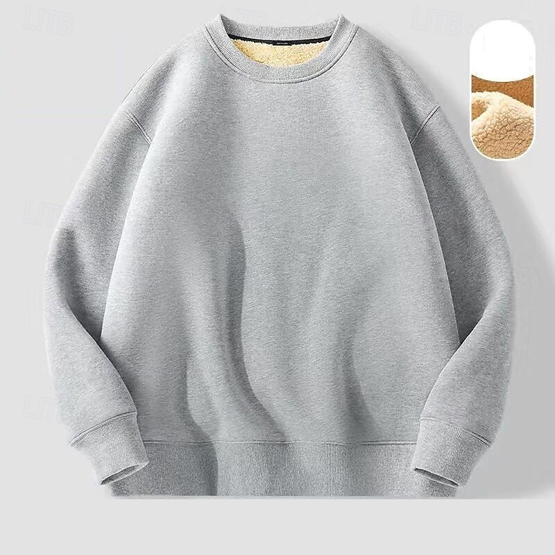 Men's Sweatshirt Fleece Sweatshirt Black Yellow Wine Royal Blue Blue Crew Neck Plain Patchwork Sports & Outdoor Daily Holiday Polyester Streetwear Basic Casual Fall Winter Clothing Apparel Hoodies