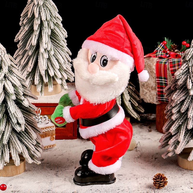 Christmas Dancing Santa Claus Toy with Music, Funny Twerking Hip-Shaking Electric Santa, Novelty Christmas Decoration and Birthday Gift3