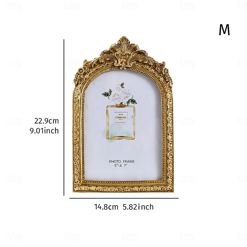 Vintage Gold Arch Lace Decorative Photo Frame – Includes One Random Insert, Ideal for Photo Display & Home Decor4