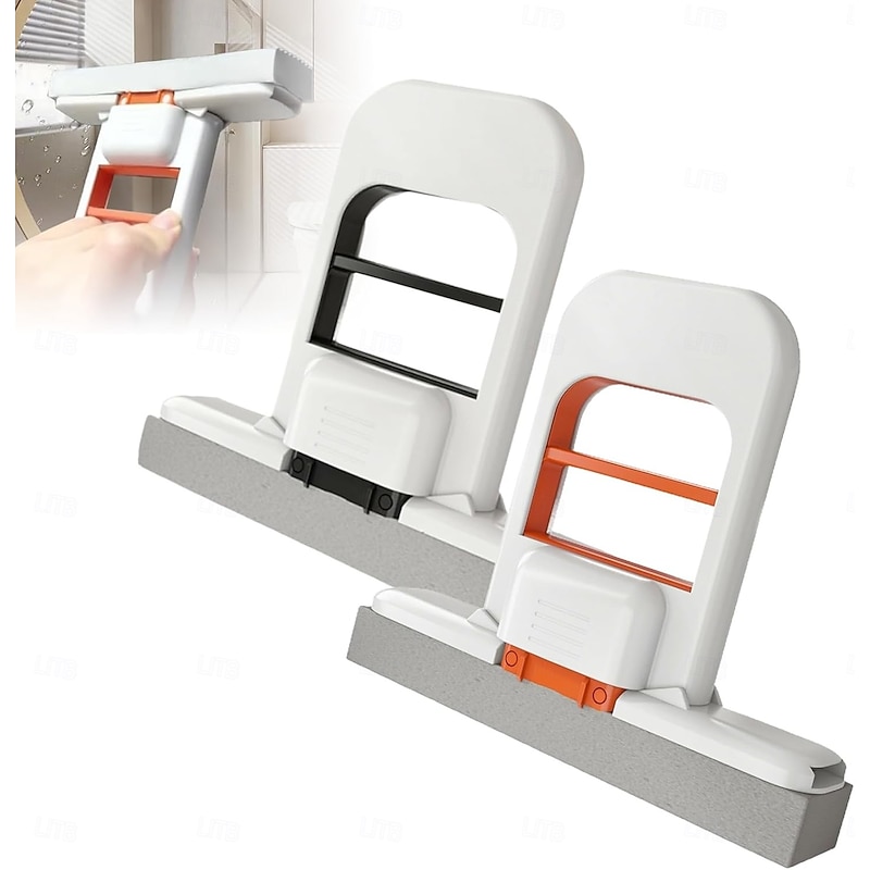 Mini Foldable Desktop Mop Foldable Durable Hands-Free Desktop Lazy Mop Suitable for Kitchen, Bathroom, Desktop, Super Absorbent, Lazy Cleaning Gadget