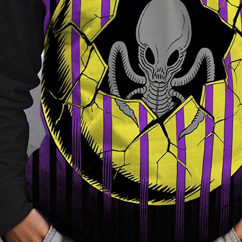 Halloween Boys' 3D Cartoon Ghost T shirt Tee Long Sleeve Spring Fall Fashion Basic Kids 4-12 Years Crew Neck Outdoor Casual Daily Regular Fit4