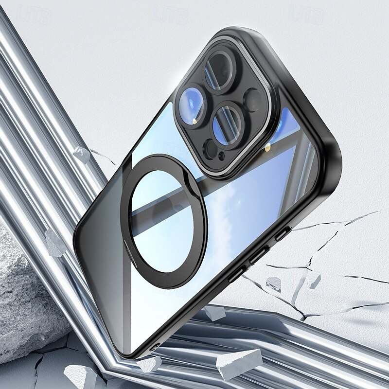Phone Case For iPhone 17 Pro Max 17 Air 16 15 14 Pro Max 13 Pro Max Back Cover Magnetic Kickstand Shockproof Armor TPU4