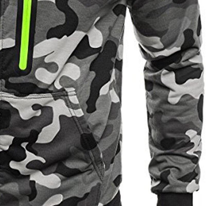 Men's Hoodie Full Zip Hoodie Tactical Hoodie Camo Hoodie Green Gray Hooded Camouflage Zipper Sports & Outdoor Casual Daily Streetwear Cool Sportswear Spring &  Fall Clothing Apparel Hoodies4