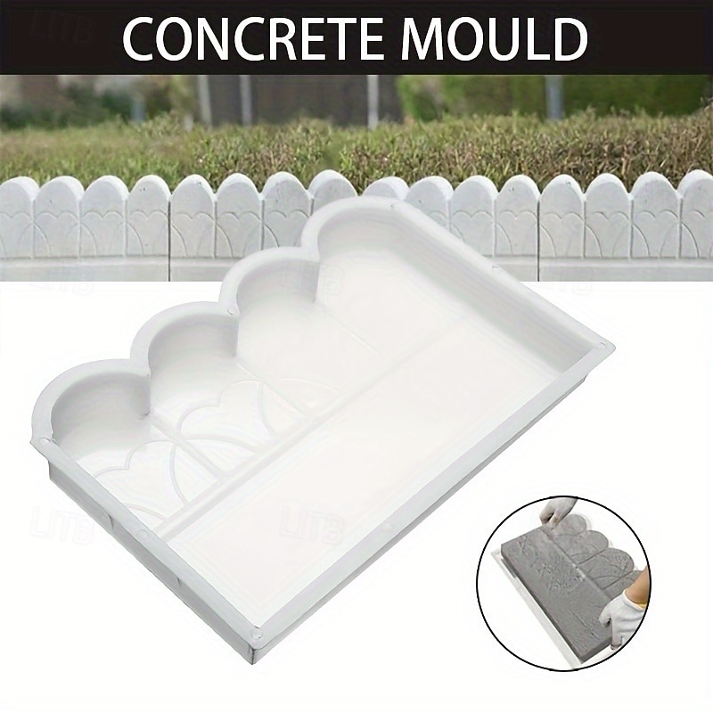 Antique-Style Cement PMMJ Brick Mold for Perfect Garden Fence, Yard, Lawn Edging & Flower Bed Borders4