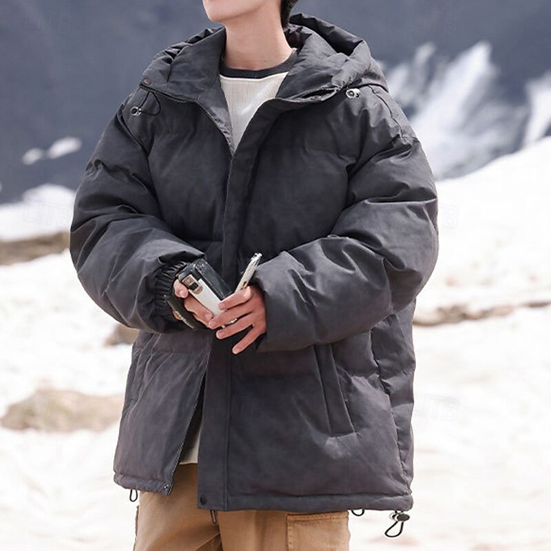 Men's Hiking Jacket Puffer Jacket Thermal Jacket Outdoor Thermal Hiking Outfits Hiking Clothes Winter Autumn / Fall Top Camping / Hiking / Caving Running Black Purple Grey2