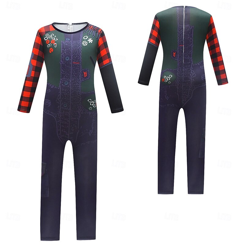 Zombie School Lord Zedd Zentai Suits Costume Movie Cosplay Costume Movie Cosplay for Boys' Girls' Kid's Halloween Masquerade Performance Halloween